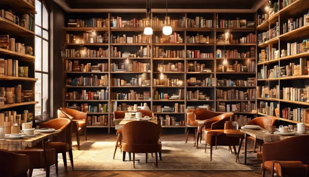 cozy cafe for bookworms